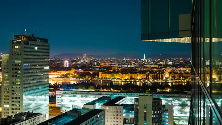 City lights at night