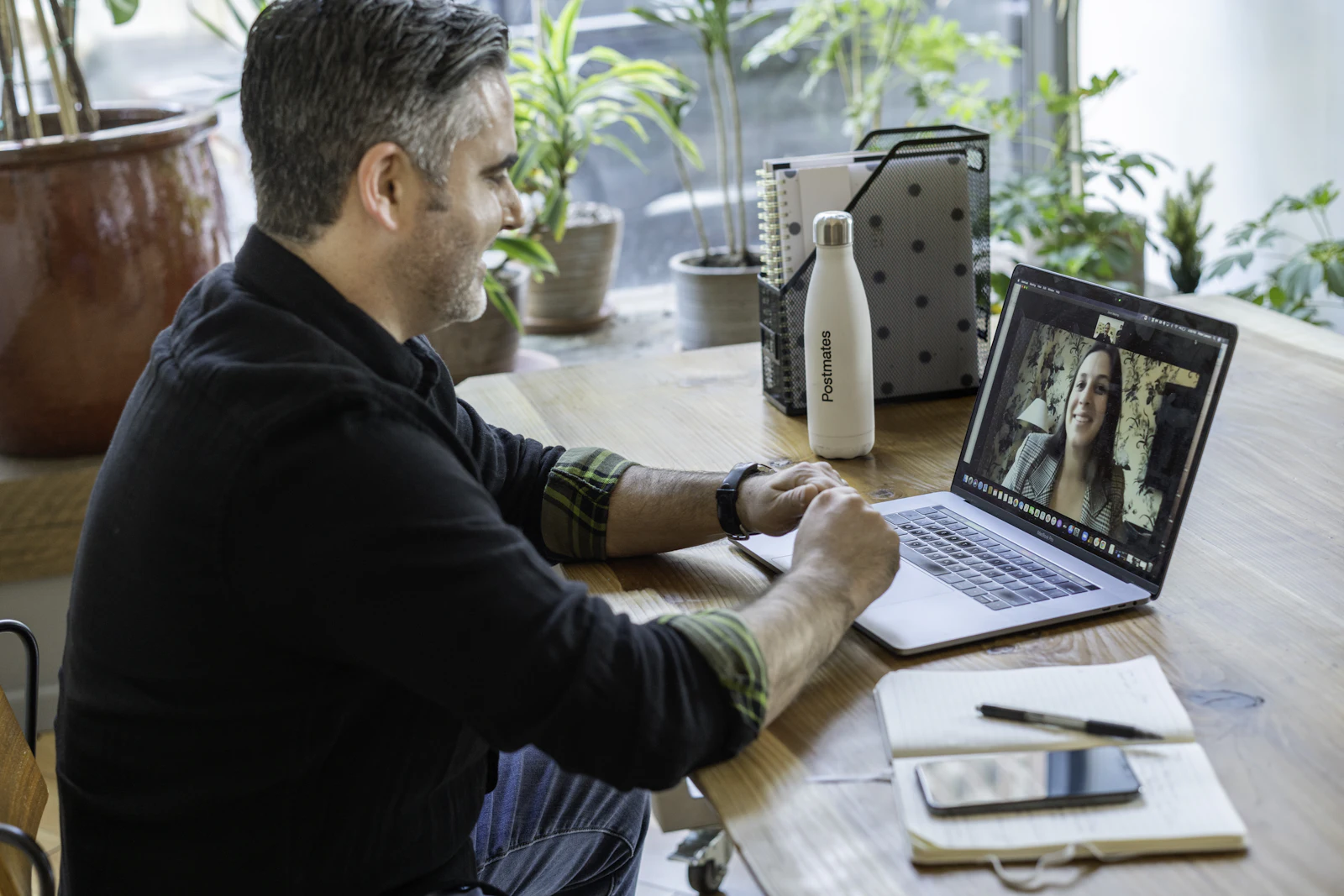 Applicant on a video call with a Certifying Acceptance Agent